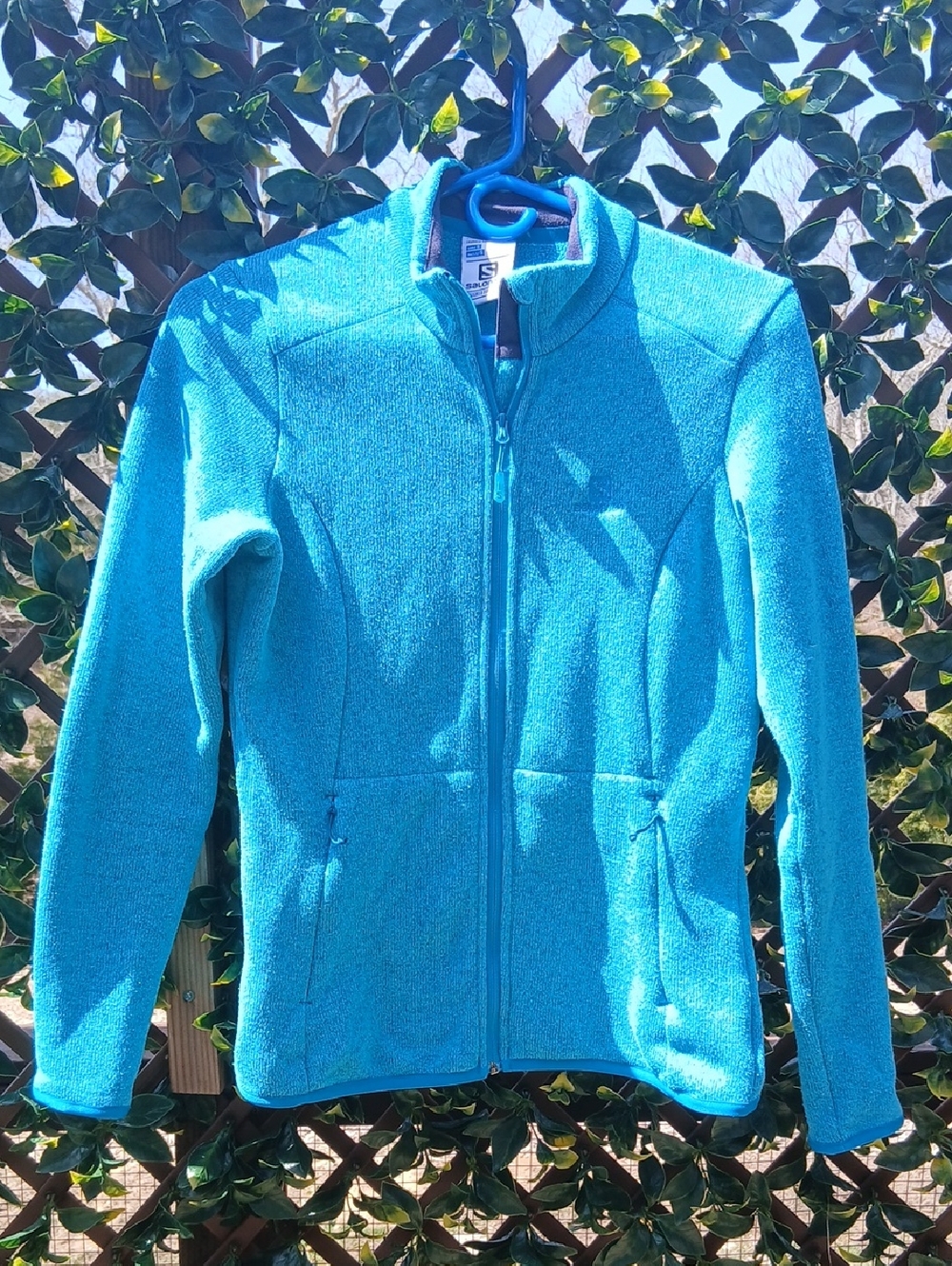 Salomon Teal Zip-Front Teddy Jacket